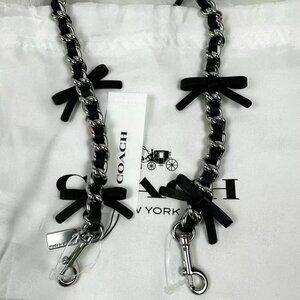 BNWT COACH Leather Chain Strap With Bows - BNWT - COACH CY260 -